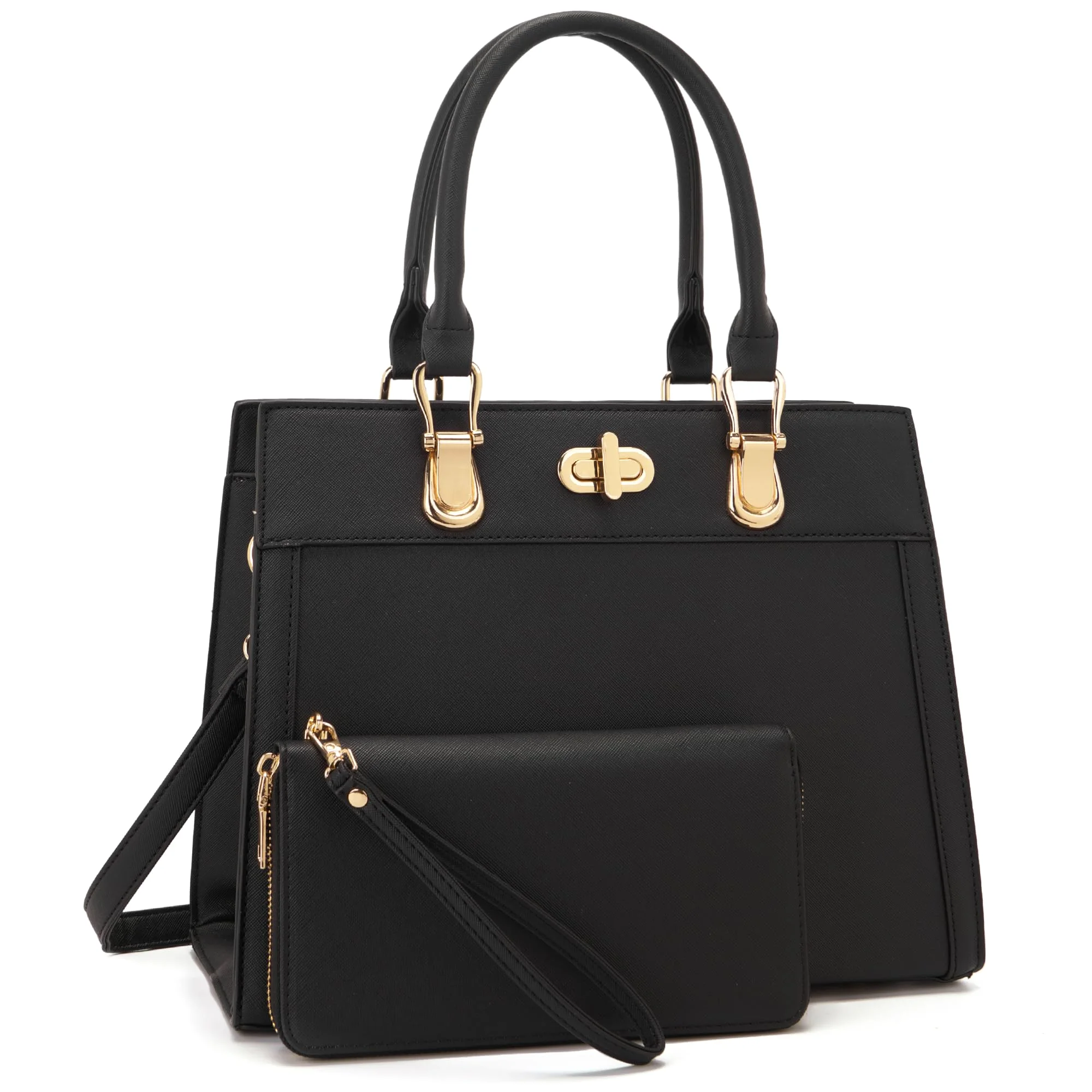 Soperwillton Two-Piece Work Satchel Set, Black